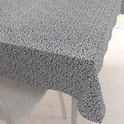 Biante Bavlnený obdĺžnikový obrus Sandra SA-258 Ornamenty na tmavo sivom 50x100 cm