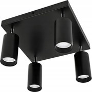 BERGE Bodové svietidlo GU10 VIKI-L 4 - čierne štvorec