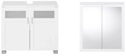 Livarno home Skrinka pod umývadlo Basel + Skrinka so zrkadlom Basel (800008883)