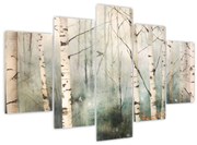 Obraz - Kresba lesného vzoru (150x105 cm)