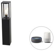 Inteligentná vonkajšia stojaca lampa čierna 80 cm vrátane Wifi ST64 - Charlois