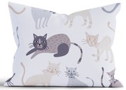 Bavlnená obliečka na vankúš Renforcé 70 × 90 cm - Mačičky