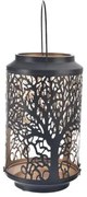 InDecor Kovový svietnik Strom čierna, 12 x 18 cmcm, S