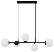 Luster na lanku MADDIE 5xE14/5W/230V čierny