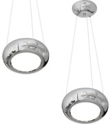 Závesné svietidlo Mercurio, 1x chrómové kovové tienidlo, ch