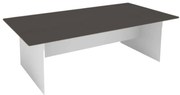 Rokovací stôl PRIMO WHITE, 2400 x 1200 mm, biela/grafitová