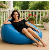 Sedací vak guľa modrá EMI