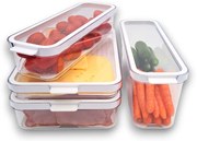 Rotho Súprava 4 ks organizérov do chladničky CAUMA - 1,15 l + 1,3 l + 2 l + 2,6 l