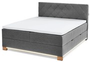 Sivá boxspring posteľ s úložným priestorom 180x200 cm Messina – Meise Möbel