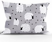 Bavlnená obliečka na vankúš Renforcé 50 × 70 cm - Ovečky