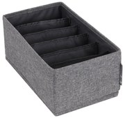 Sivý organizér do zásuvky s priehradkami Bigso Box of Sweden Drawer, 16,5 x 11 cm