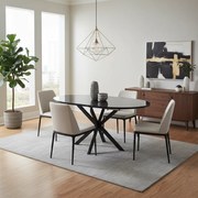Jedálenský stôl GASTON | čierny mramor