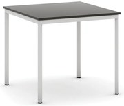 Jedálenský stôl, 80x80 cm, sivá podnož, wenge