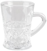 Transparentný sklenený hrnček na nápoj - 6*8*8 cm / 95 ml