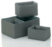 Kela 5-dielna sada úložných košov RIMOSSA, sivá