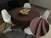 Biante Dekoračný okrúhly obrus Rongo RG-015 Tmavo hnedý Ø 120 cm