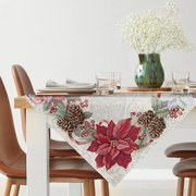VIANOČNÝ GOBELÍNOVÝ OBRUS MERRY 100X100 CM VZOROVANÝ