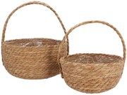 2ks košík kvetináč z morskej trávy Laos - Ø27*15 / Ø19*13 cm