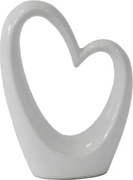 Dekorácia Srdce, biela%