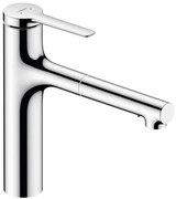 Drezová batéria Hansgrohe Zesis s vyťahovacou spŕškou, 2 prúdy chróm 74804000