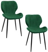 Set dvoch jedálenských stoličiek SJ.17 fľaškovo zelené