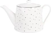 Biela porcelánová kanvička so srdiečkami Lovely Day - 23*14*14 cm / 1000 ml