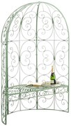 Oblúk na ruže Rosie s lavičkami - Zelená antik