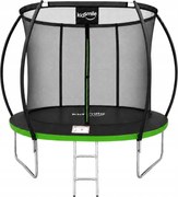 TRENDIE Trampolína s vnútornou sieťou 252 cm zelená + rebrík