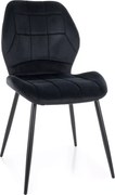 SI Stolička Jake Velvet čierna