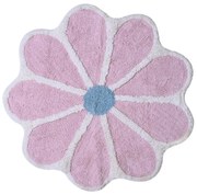 Kúpeľňový koberček Fi 70cm ružový Cotton Floral