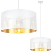 Závesné svietidlo Asti0, 1x biele PVC tienidlo, (fi 40cm), g, w