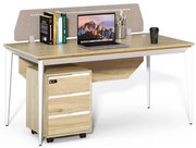 Kancelársky stôl s kontajnerom Houseland Profit Max 01 1608 dub/biely