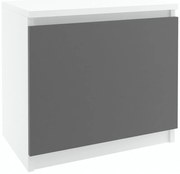 Nočný stolík Belini biely / šedý SI SN1/0/W/SR/0/0