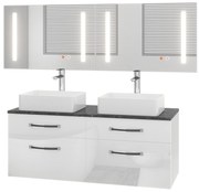 Kúpeľňový nábytok Euphoria EUP P 120D/0/W/W/0/BK/MB