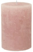 Oválna svetlo ružová sviečka S - 7 * 7 * 10cm