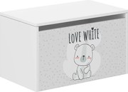 Wooden Toys BIELY MEDVEDÍK – KONTAJNER NA HRAČKY