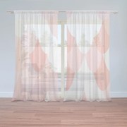 Sablio Záclony Ružové oblúčiky: 2ks 150x250cm
