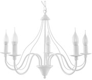 Luster na reťazi MINERWA 5 5xE14/40W/230V biela