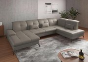 XXXLutz SEDACIA SÚPRAVA, textil, koža, sivá Sit & More - Sedačky - 00014401175T
