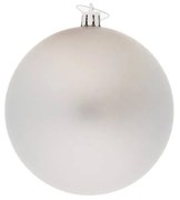 DECOLED Plastová guľa, 10 cm, strieborná, 6 x matná