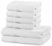 DecoKing Sada uterákov a osušiek Marina biela, 4 ks 50 x 100 cm, 2 ks 70 x 140 cm