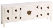 Biela nízka komoda 130x50,5 cm Oriente – Ixia