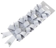 Vianočná ozdoba Mašľa, hviezdy, súprava 4 ks, 10 x 16 cm