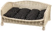 Pelíšok prútený bielený pre zvieratá Theo II.š. 60 x hl. 50 x v. 30(cm)