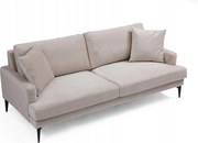 Pohovka trojsedačka Papirolla (béžová čierna)