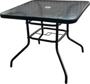 TRENDIE Záhradný stolík so sklom 80x80cm