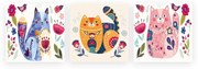 Detské obrázky v súprave 3 ks 30x30 cm Cats – Wallity
