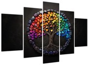 Obraz – Strom plný farebných sŕdc (150x105 cm)