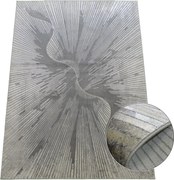Esprit 3607 GREY – sivý obdĺžnikový koberec so vzorom Rozmer: 80x150 cm