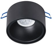 Podhľadové svietidlo Bali Round, 1x čierne kovové tienidlo, b